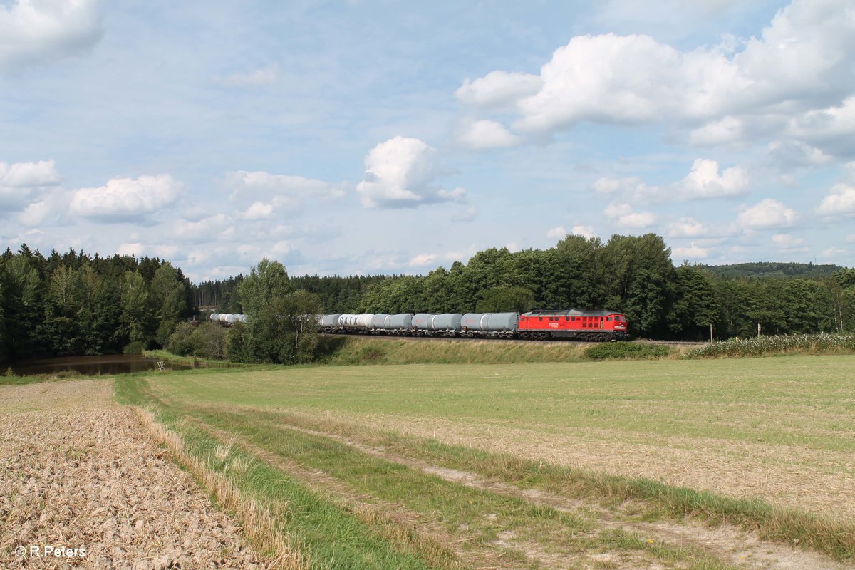 232 093 mit dem 42982 Hof - Regensburg Kesselzug bei Oberteich. 11.08.16