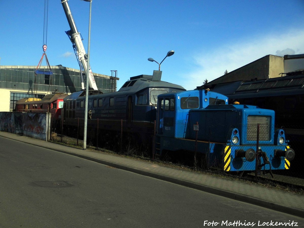 232 182, 232 103 und V22 01 der LEG in Delitzsch am 28.2.17