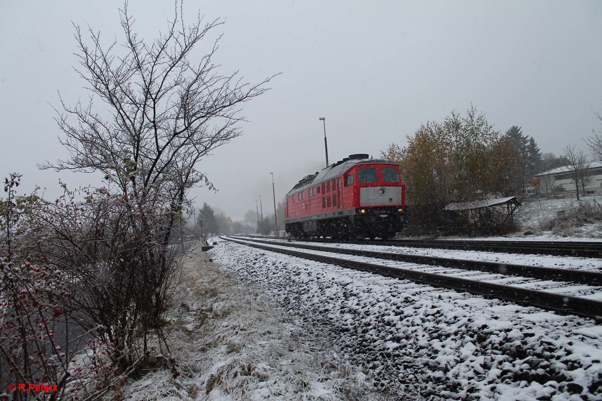 232 201-4 beim Umsetzen in Pechbrunn. 11.11.16