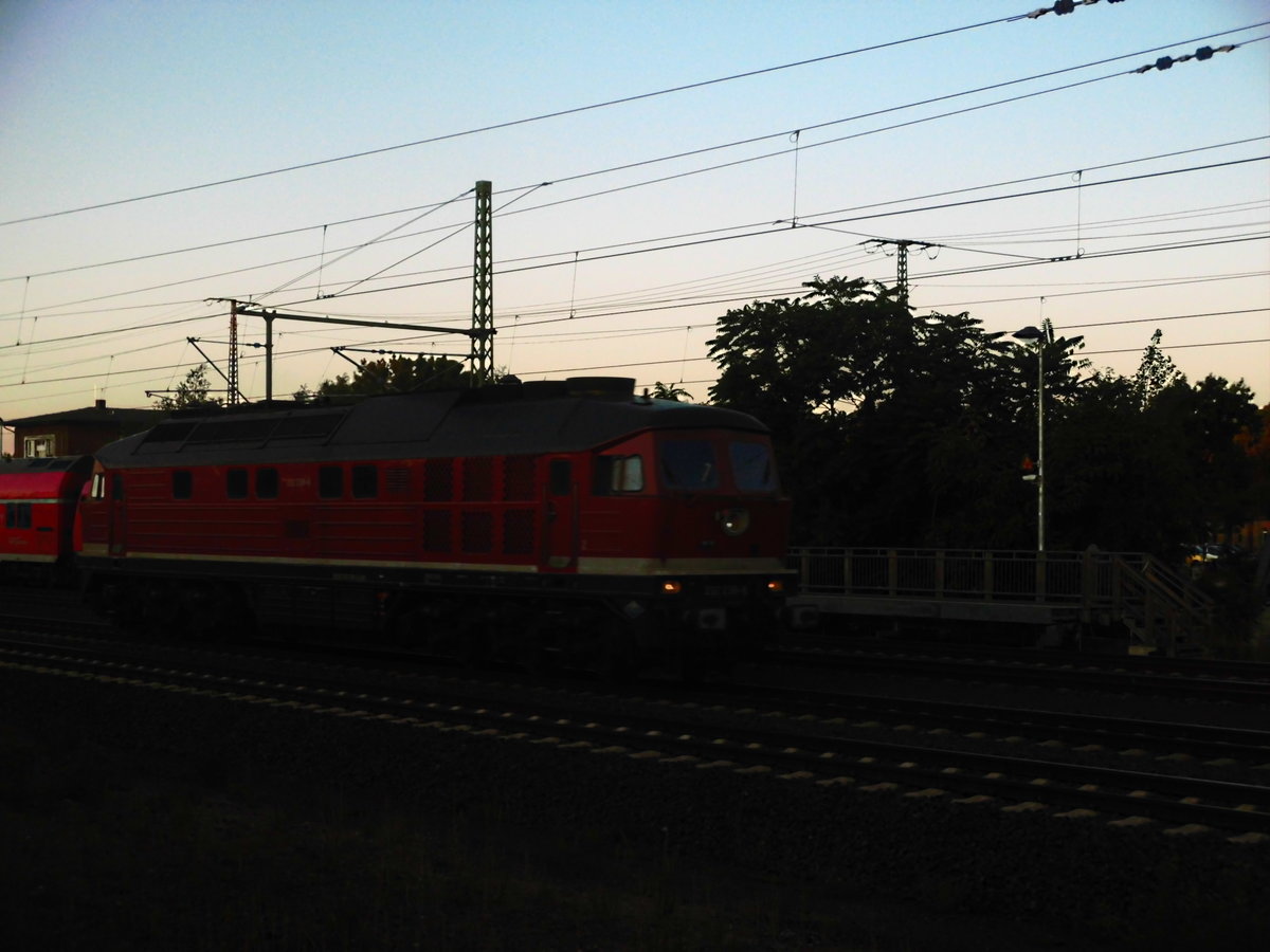 232 238 der LEG bei der durchfahrt am Magdeburger Hbf am 8.9.18