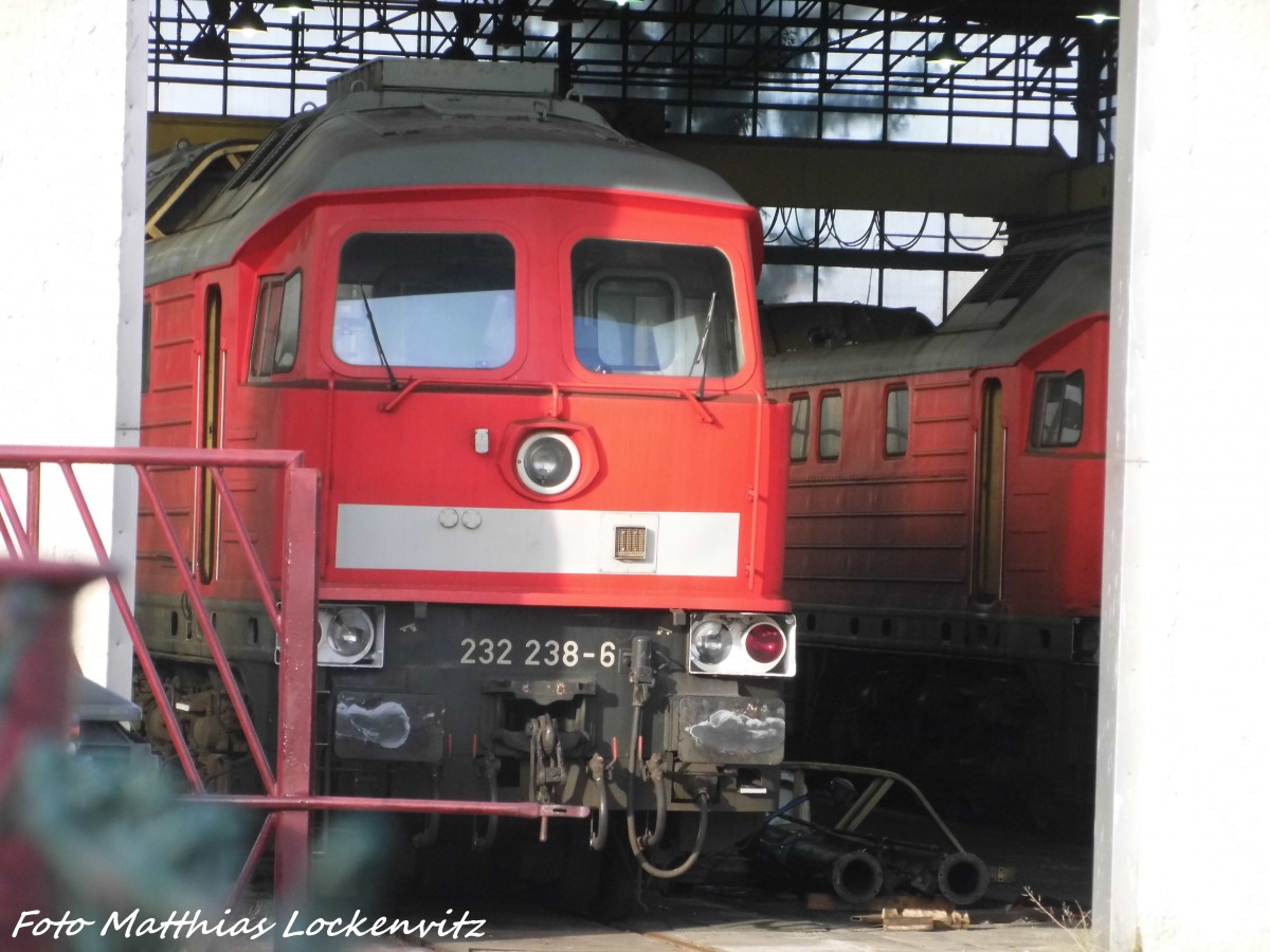 232 238 in der Leichtbauhalle der LEG in Delitzsch am 19.11.15