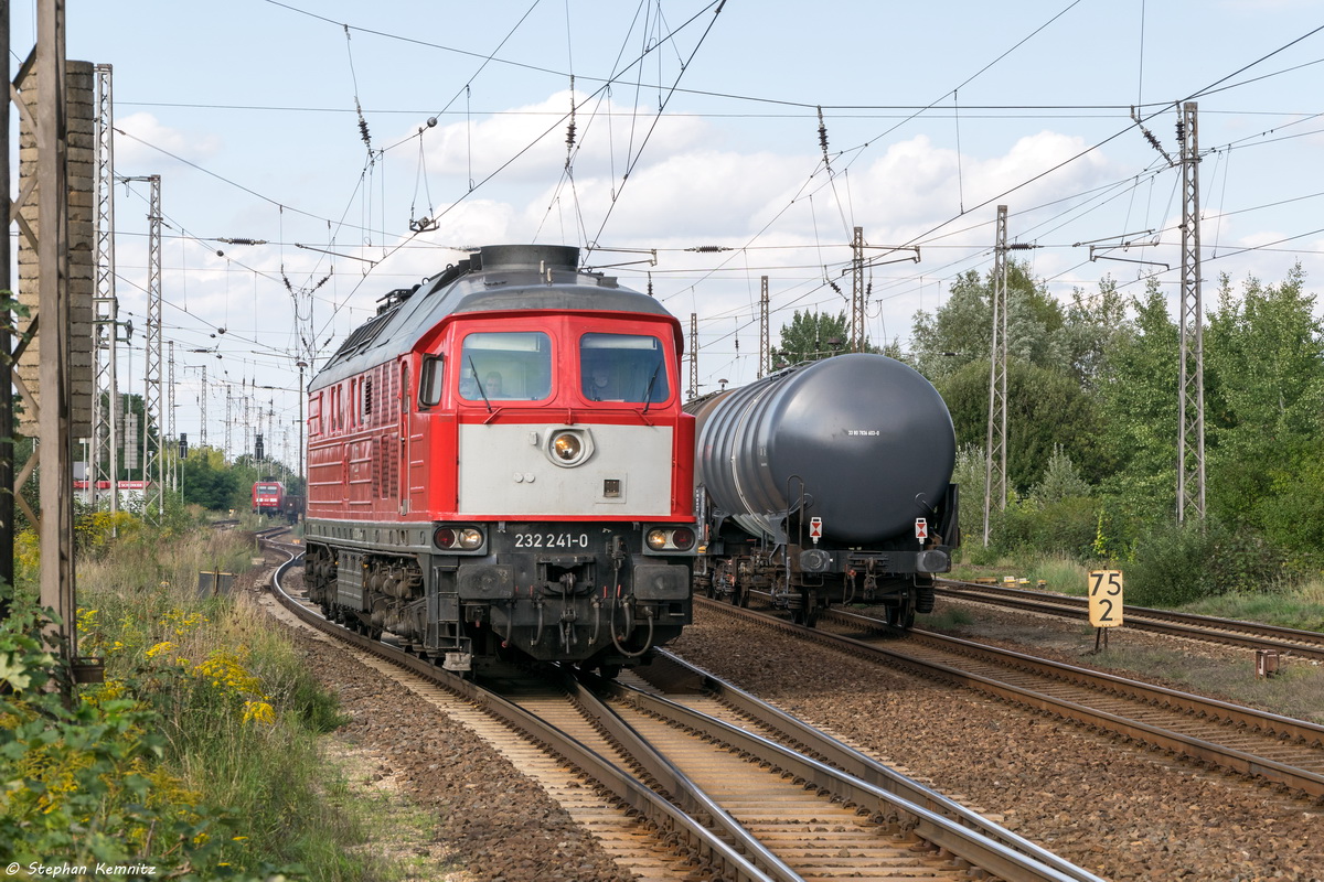 232 241-0 DB Schenker Rail Deutschland AG in Priort und fuhr weiter in Richtung Golm. 18.09.2015