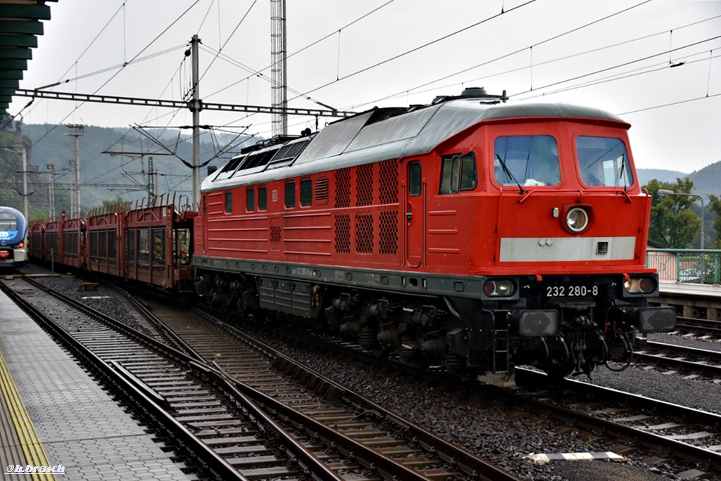 232 280-8 fuhr mit einen mischer durch decin hl.n. 03.08.17