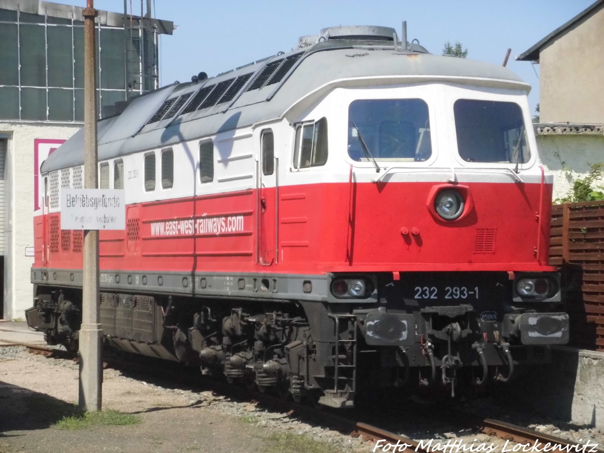 232 293-1 der EBS abgestellt auf dem Gelnde der LEG in Delitzsch am 3.8.15