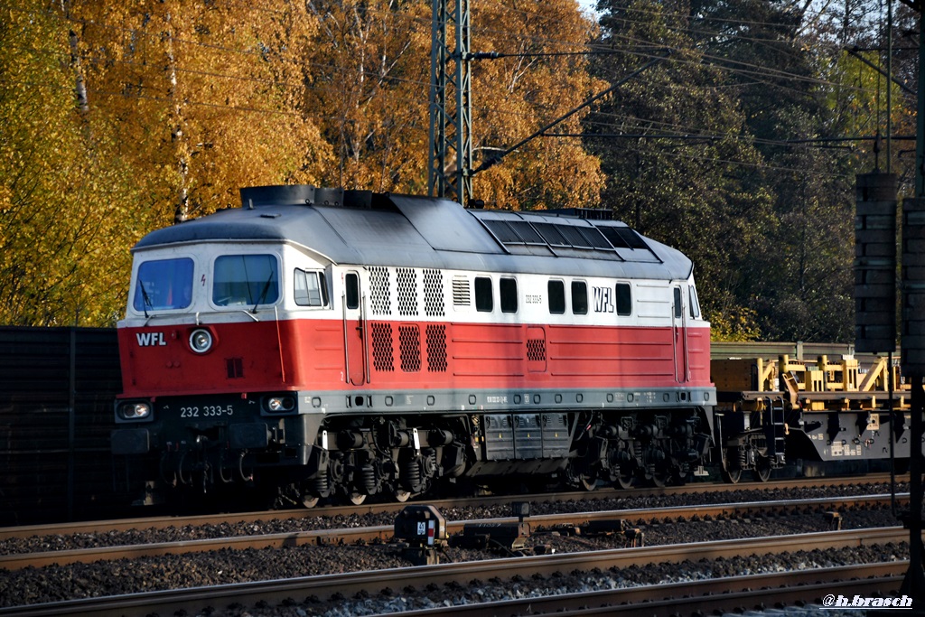 232 333-5 fuhr mit einen bautzug durch hh-harburg,06.11.18