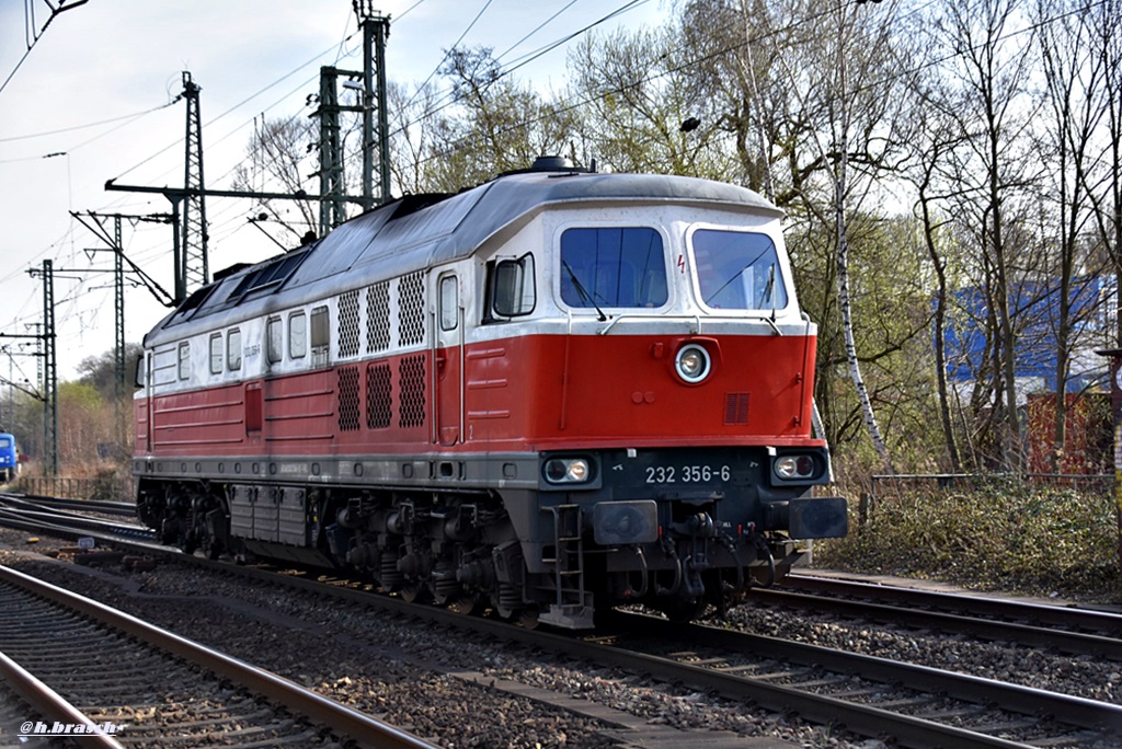 232 356-6 fuhr solo durch hh-harburg,31.03.17