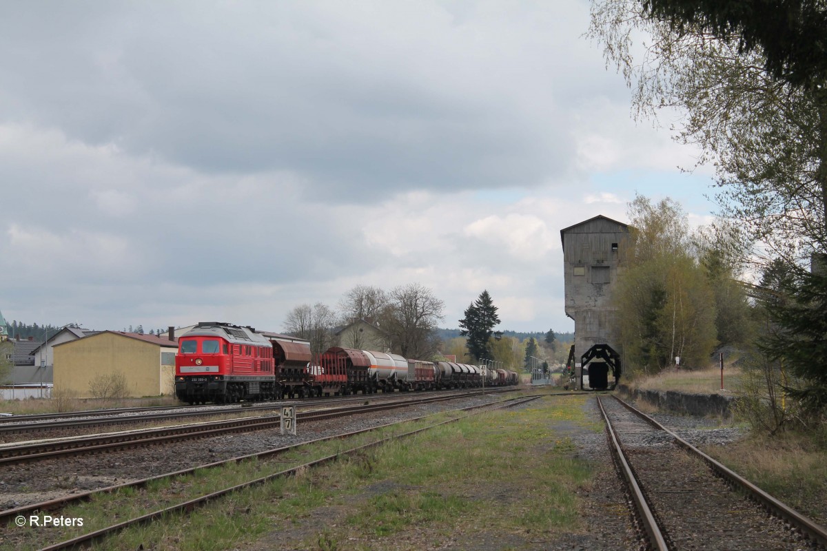 232 359-0 zieht den Frankenwald Umleiter EZ51744 Nürnberg - Leipzig Engelsdorf durch Pechbrunn. 16.04.14