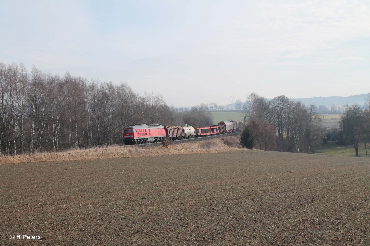 232 359 mit dem 45362 XTCH - NMR bei Haag kurz vor Marktredwitz. 08.03.15