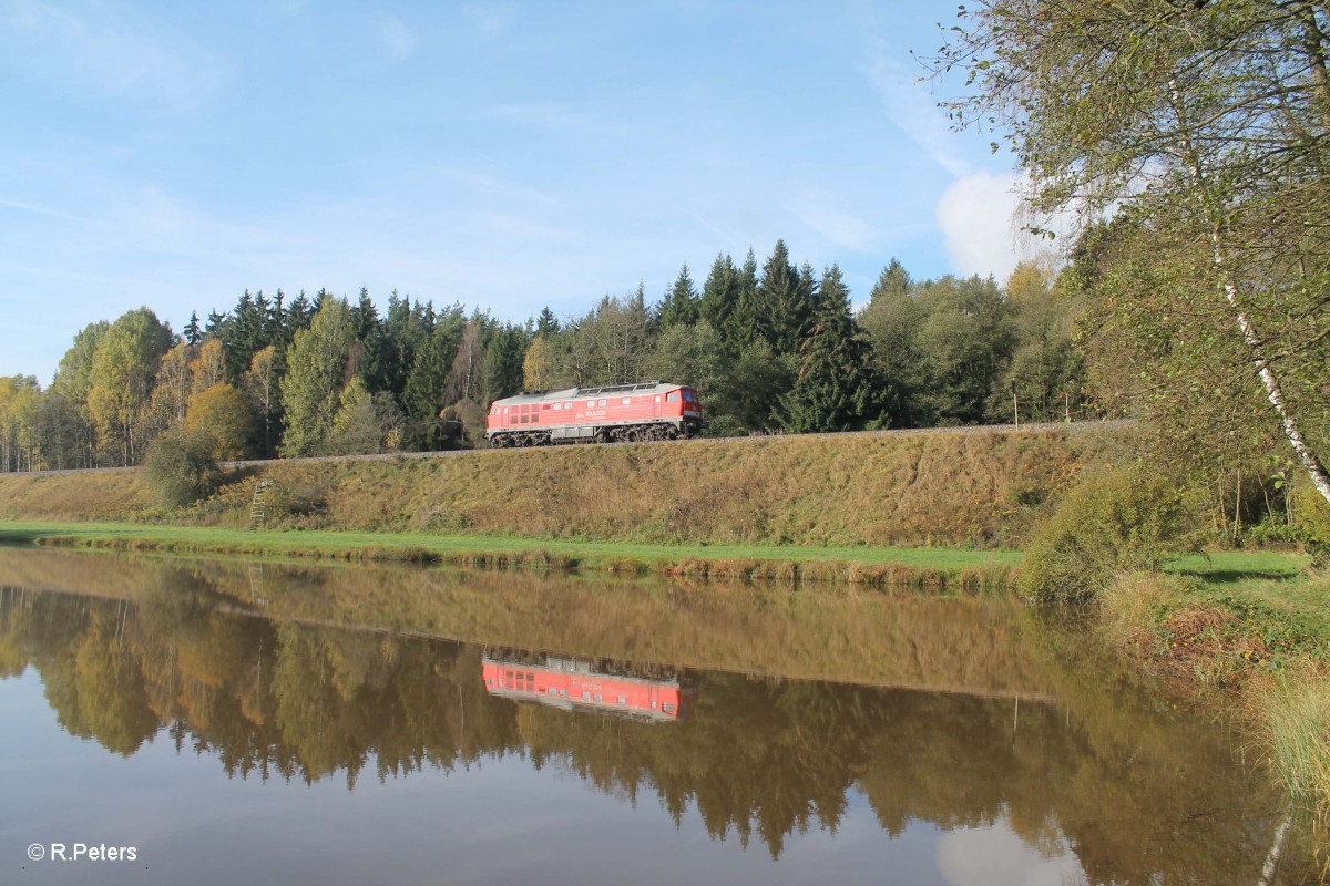 232 527 rollt Lz bei Oberteich in Richtung Marktredwitz. 24.10.14