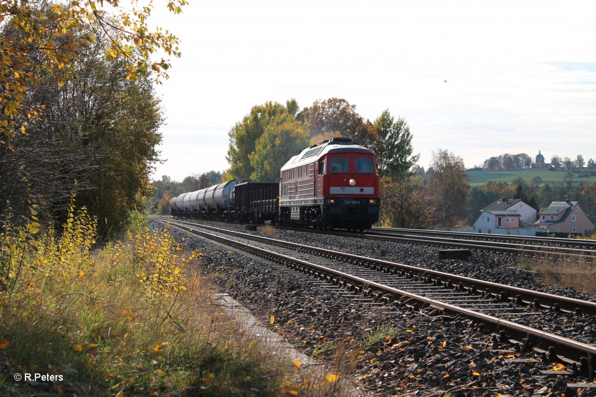 232 569-4 mit dem 45369 bei Schnfeld. 22.10.13