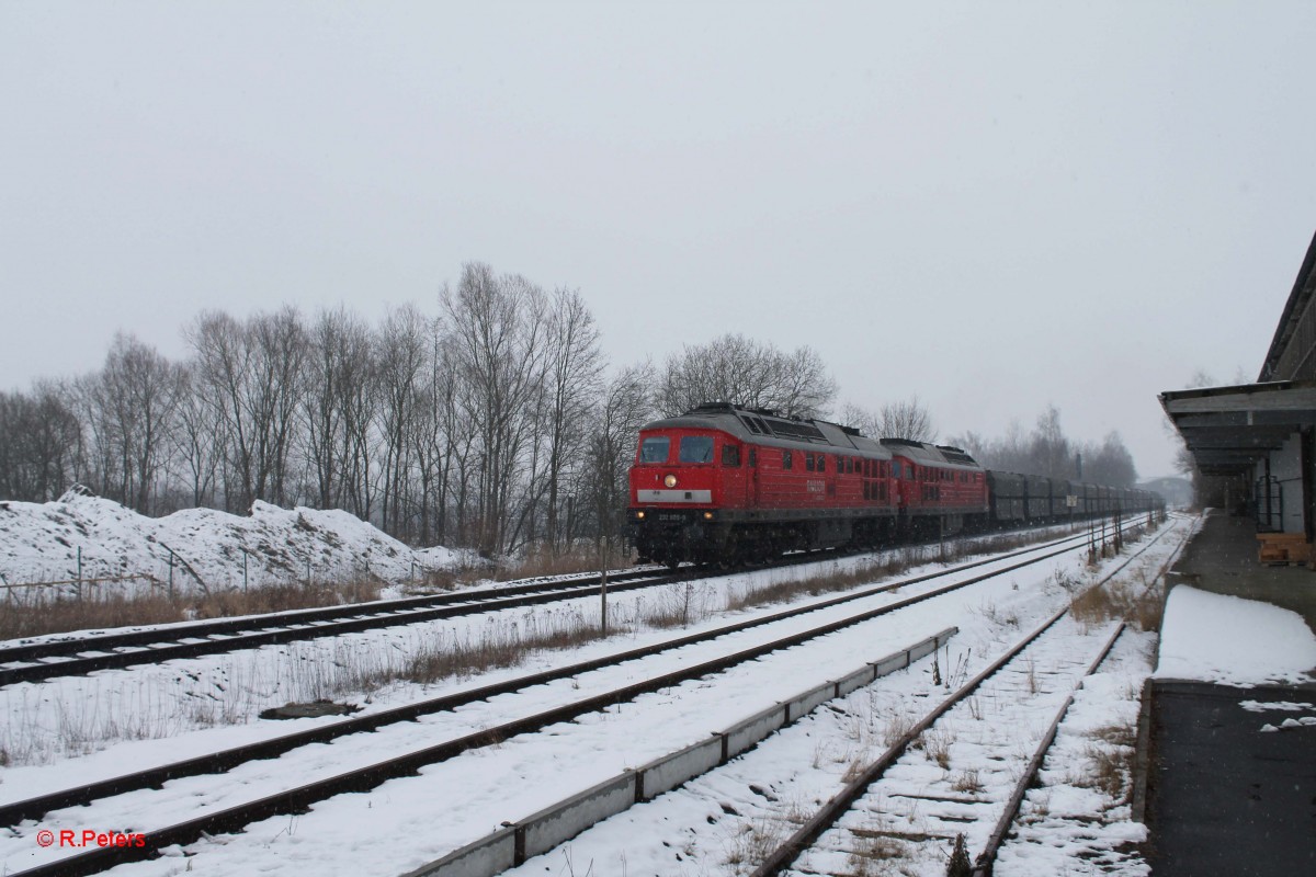 232 609-8 + 330 mit dem 47396 XTCH - NN bei der Einfahrt in Marktredwitz. 02.02.14