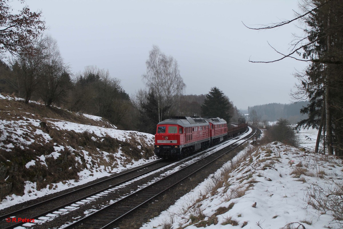 232 618-9 + 233 367 mit dem 45365 NNR - XTCH bei Naabdemenreuth. 19.02.15