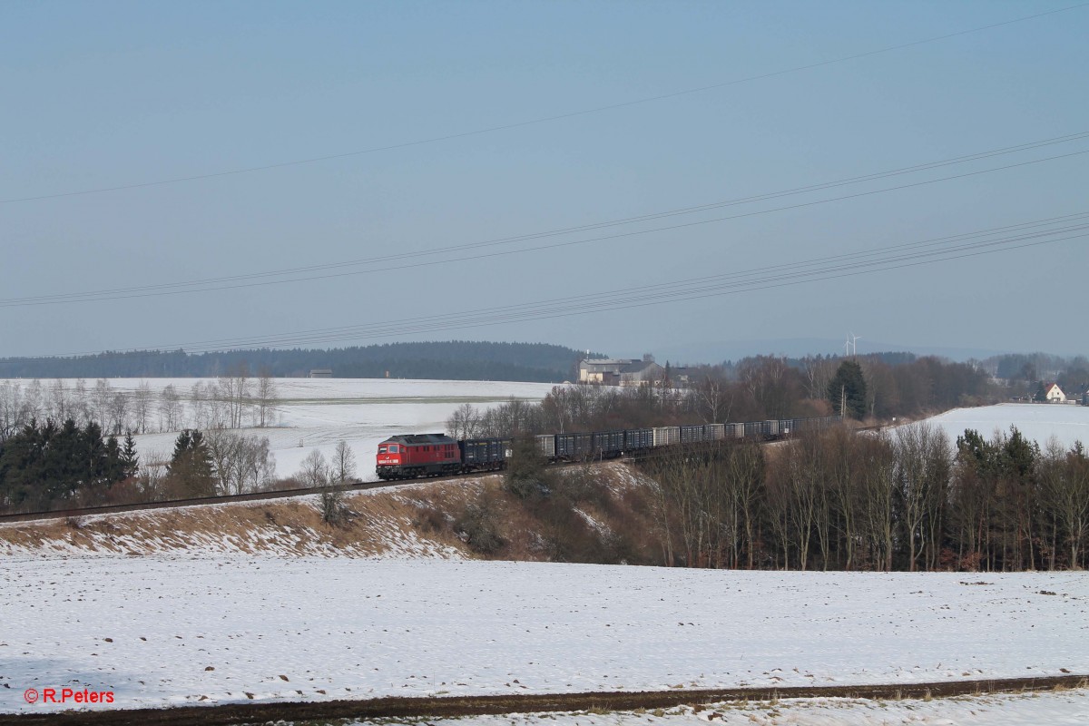 232 635-3 überquert mit dem 45398 XTCH - NNR Kokszug das Seußener Viadukt. 16.02.15