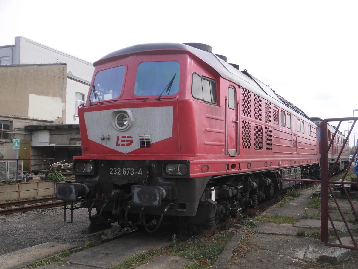 232 673 der LEG abgestellt in Delitzsch am 26.10.17