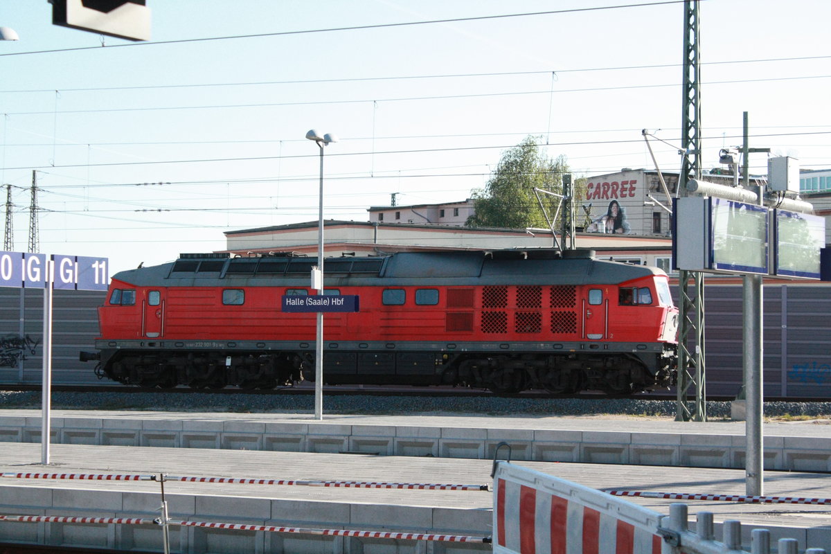 232 901 der WFL in der Gterumfahrung am Hauptbahnhof Halle/Saale am 31.7.20