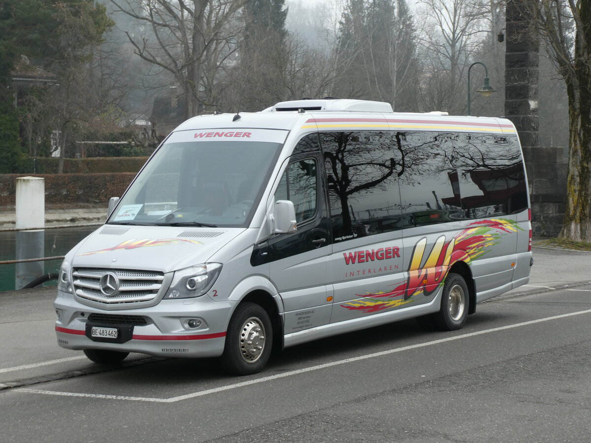 (232'021) - Wenger, Interlaken - Nr. 2/BE 483'462 - Mercedes am 15. Januar 2022 bei der Schifflndte Thun