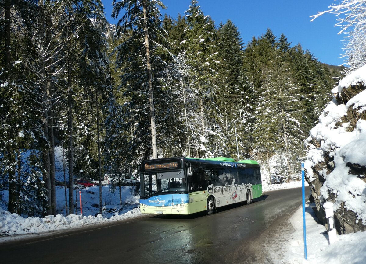 (232'460) - TPC Aigle - Nr. 450/VS 353'316 - Solaris (ex Nr. 17) am 29. Januar 2022 in Champry, Petit Paradis