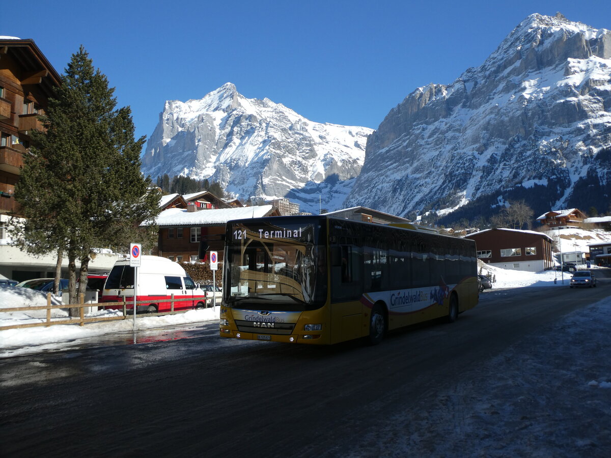 (232'867) - Grindelwaldbus, Grindelwald - Nr. 15/BE 525'871 - MAN am 13. Februar 2022 in Grindelwald, Terminal