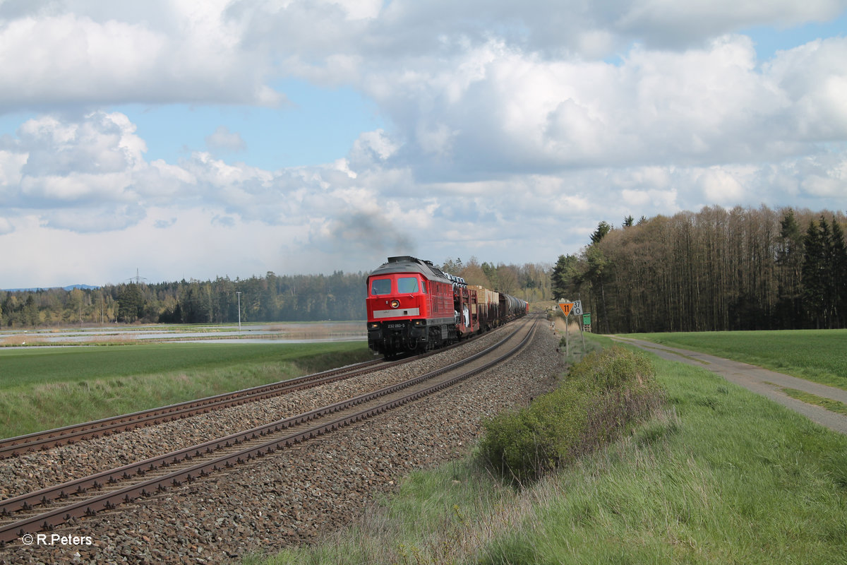 233 093 zieht bei Oberteich den 51717 Nürnberg - Seddin Frankenwald Umleiter. 24.04.16