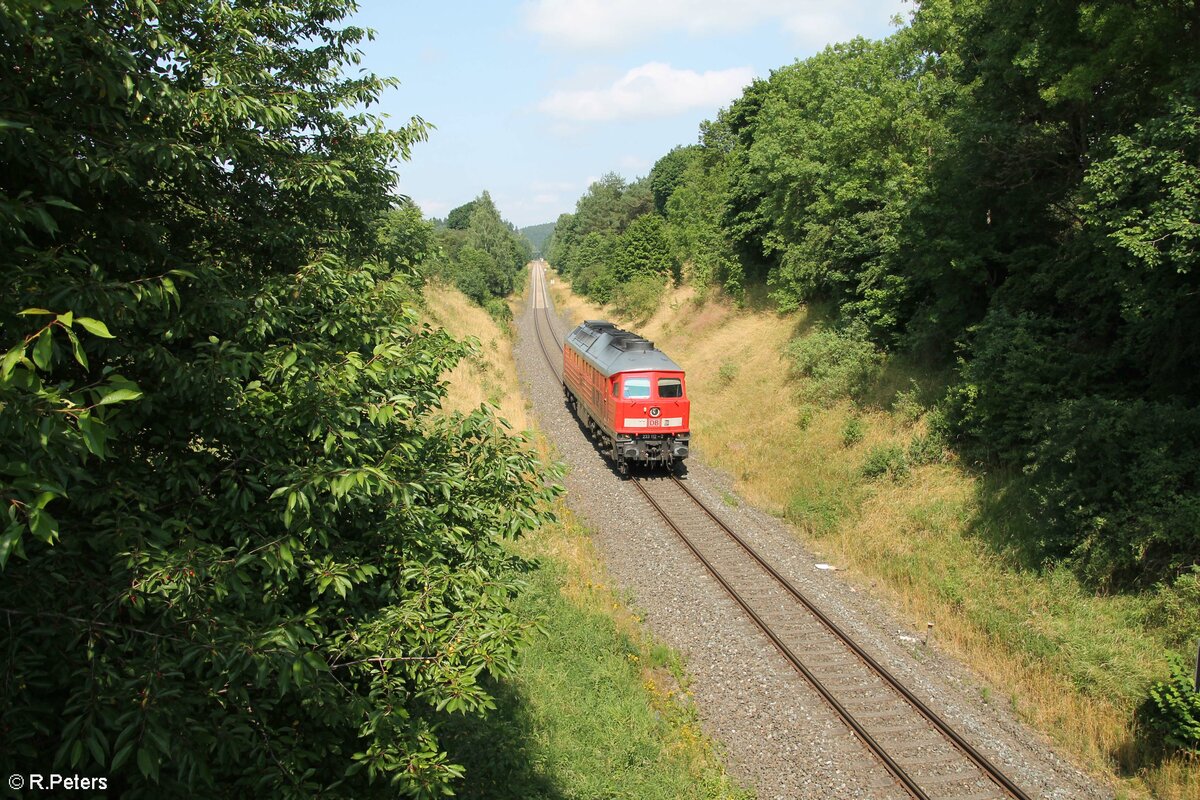 233 112 kommt Lz zurück aus Cheb bei Seußen in Richtung Marktredwitz. 19.07.21