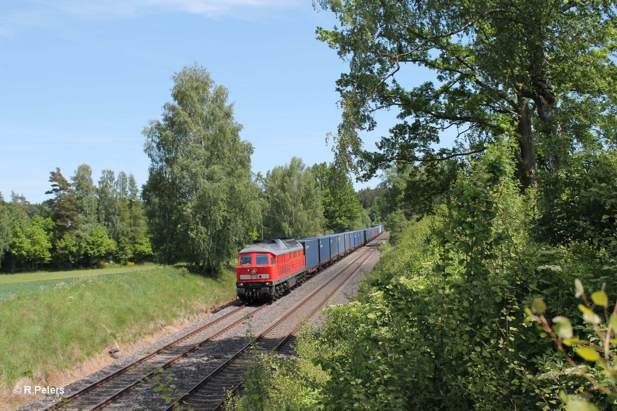 233 373-0 mit dem 47388 Containerzug Cheb - Irrenlohe bei Escheldorf. 25.05.14