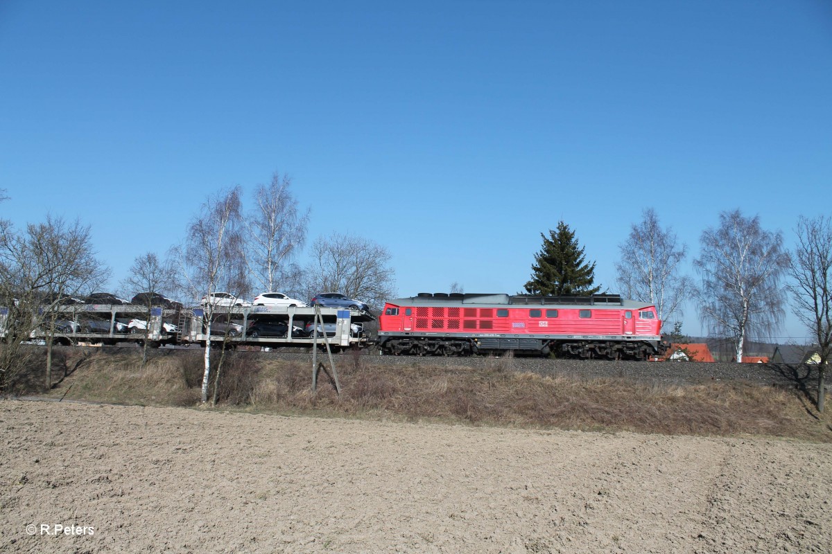 233 478-7 mit dem BLG-Autozug 47398 Cheb - Nürnberg bei Pechbrunn. 11.03.14