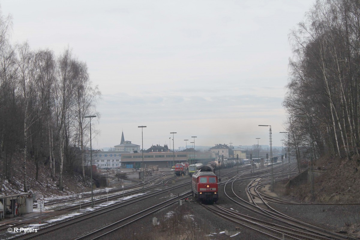 233 636-0 durchfährt Marktredwitz mit den EZ 51721 Nürnberg - Leipzig Engelsdorf Frankenwald Umleiter. 05.03.16