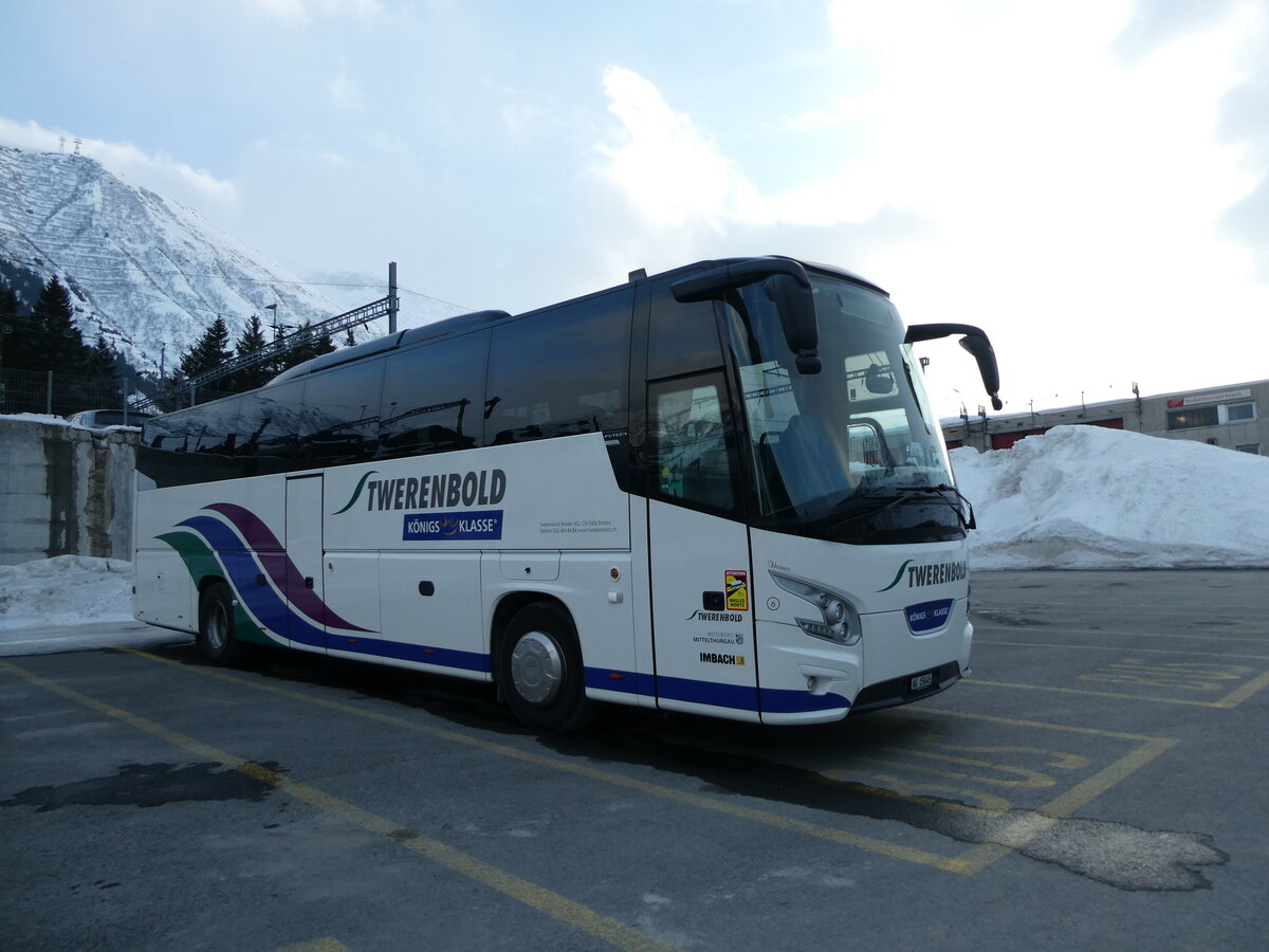 (233'823) - Twerenbold, Baden - Nr. 6/AG 15'645 - VDL am 11. Mrz 2022 in Andermatt, Bahnhofplatz