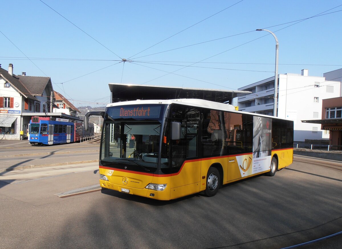 (233'977) - PostAuto Bern - Nr. 535/BE 734'535 - Mercedes am 20. Mrz 2022 beim Bahnhof Worb Dorf