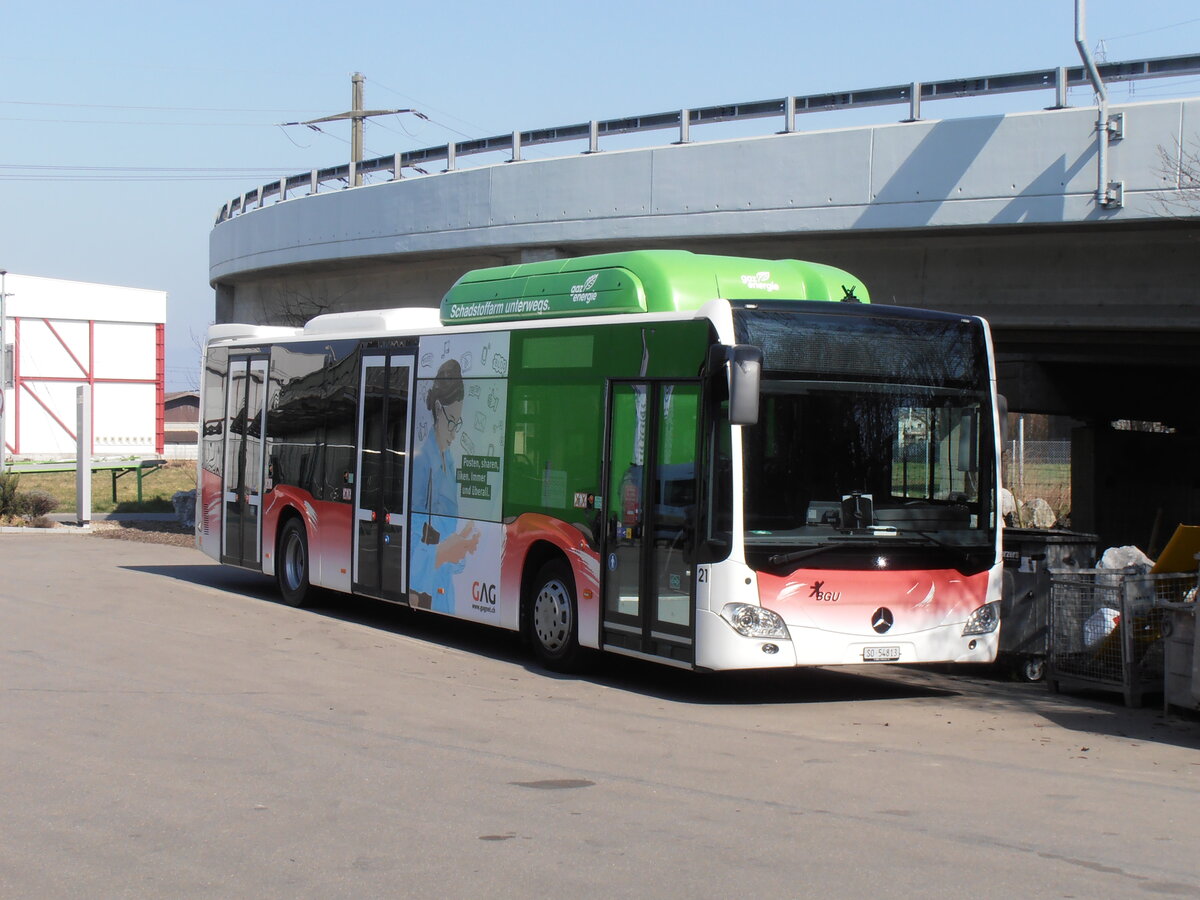 (234'002) - BGU Grenchen - Nr. 21/SO 54'813 - Mercedes am 20. Mrz 2022 in Kerzers, Interbus