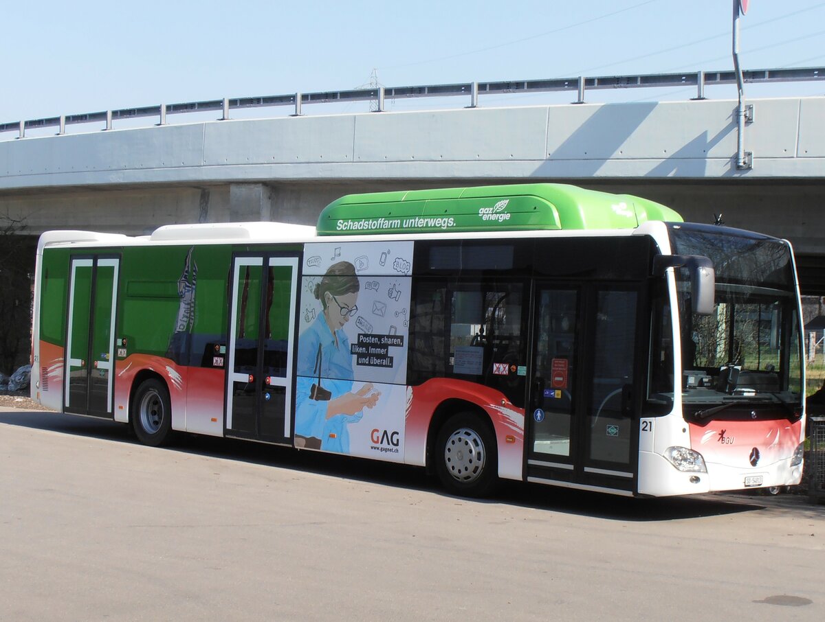 (234'003) - BGU Grenchen - Nr. 21/SO 54'813 - Mercedes am 20. Mrz 2022 in Kerzers, Interbus