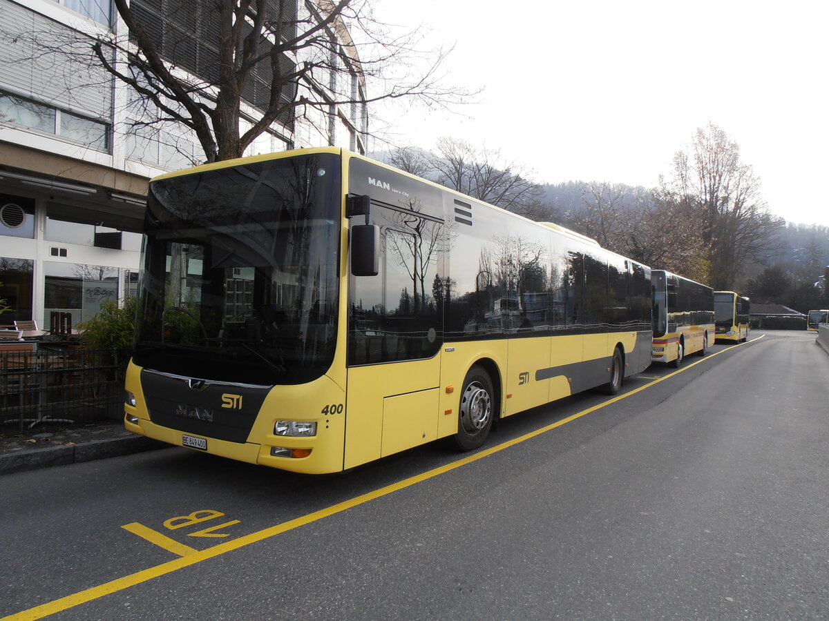 (234'206) - STI Thun - Nr. 400/BE 849'400 - MAN am 4. April 2022 bei der Schifflndte Thun