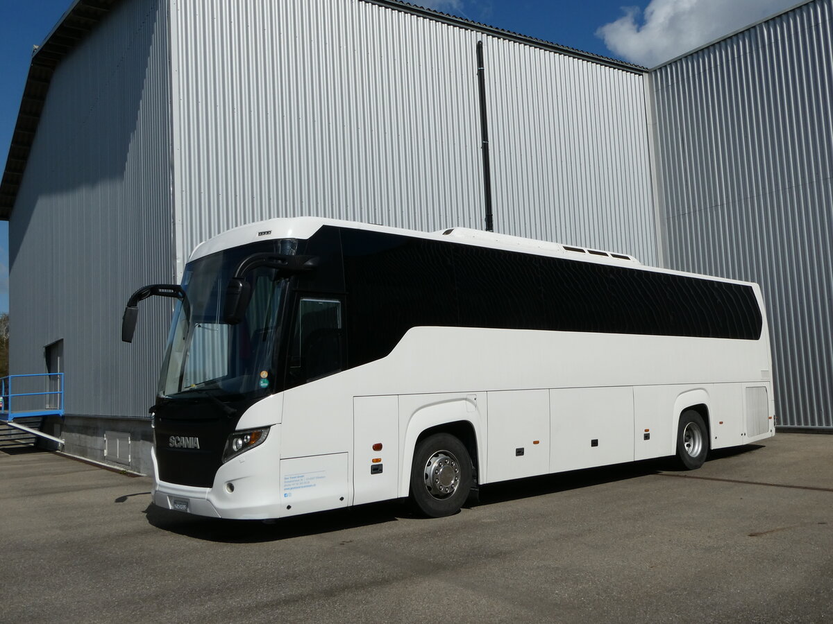 (234'315) - GEO Travel, Effretikon - ZH 469'602 - Scania/Higer (ex VTS, Yverdon) am 10. April 2022 in Winterthur, EvoBus