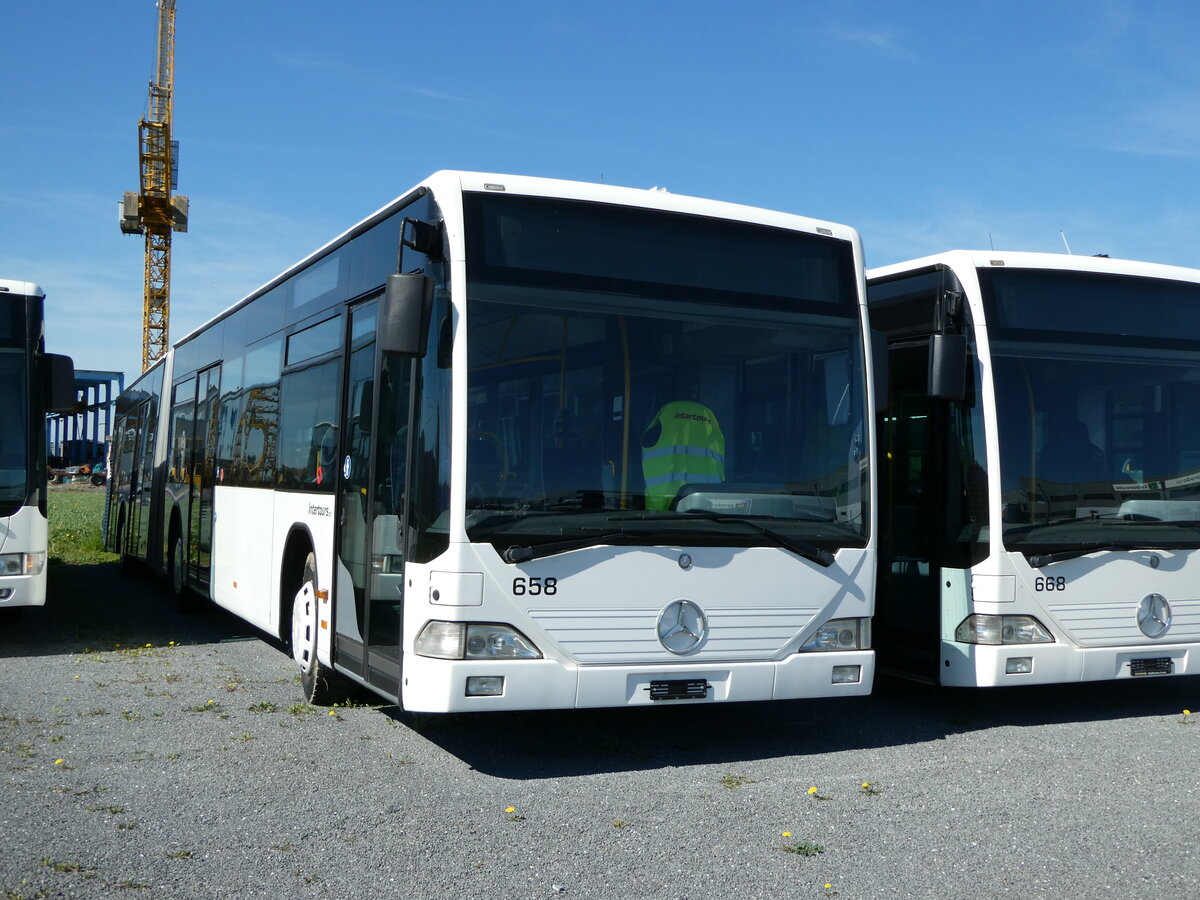 (234'709) - Intertours, Domdidier - Nr. 658 - Mercedes (ex Nr. 206; ex VZO Grningen Nr. 51) am 18. April 2022 in Domdidier, Garage