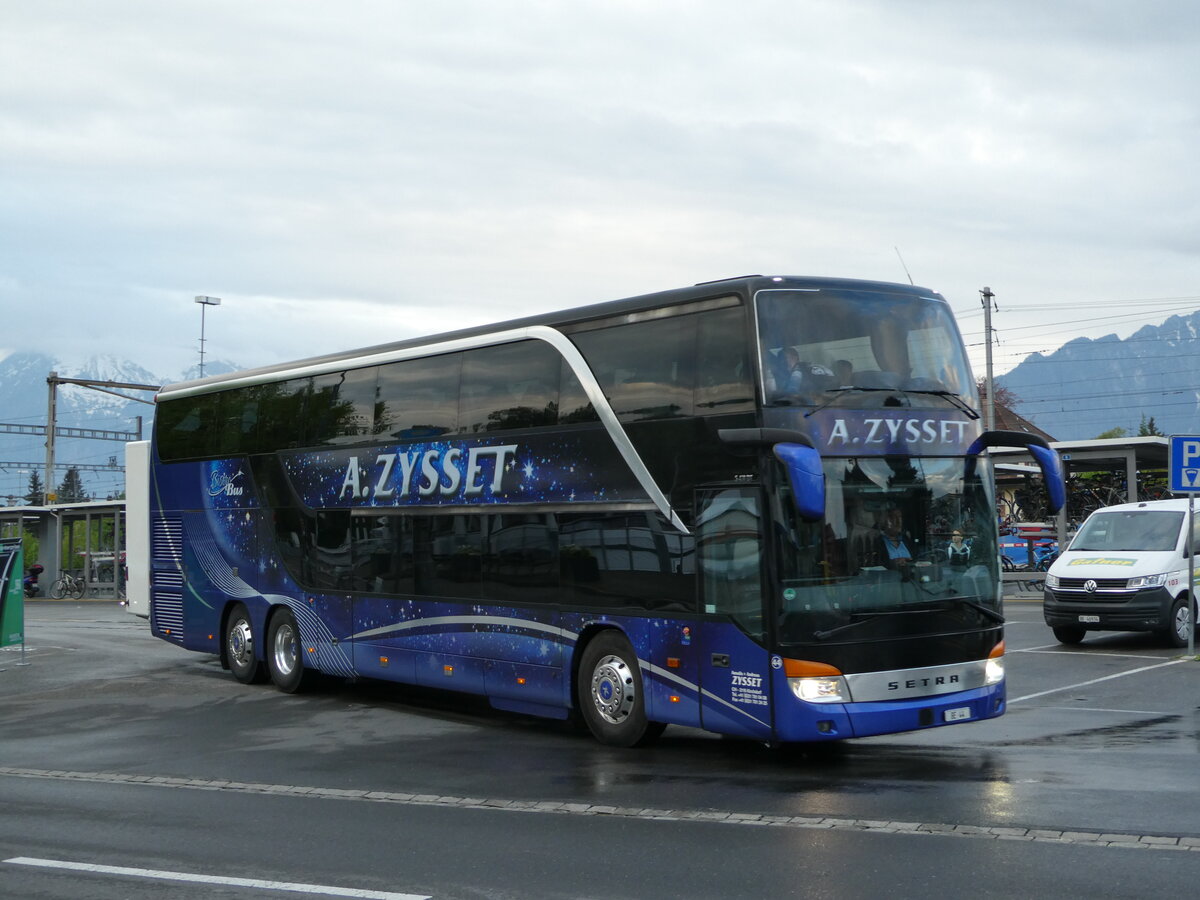 (234'899) - Zysset, Kirchdorf - Nr. 44/BE 44 - Setra am 30. April 2022 beim Bahnhof Thun