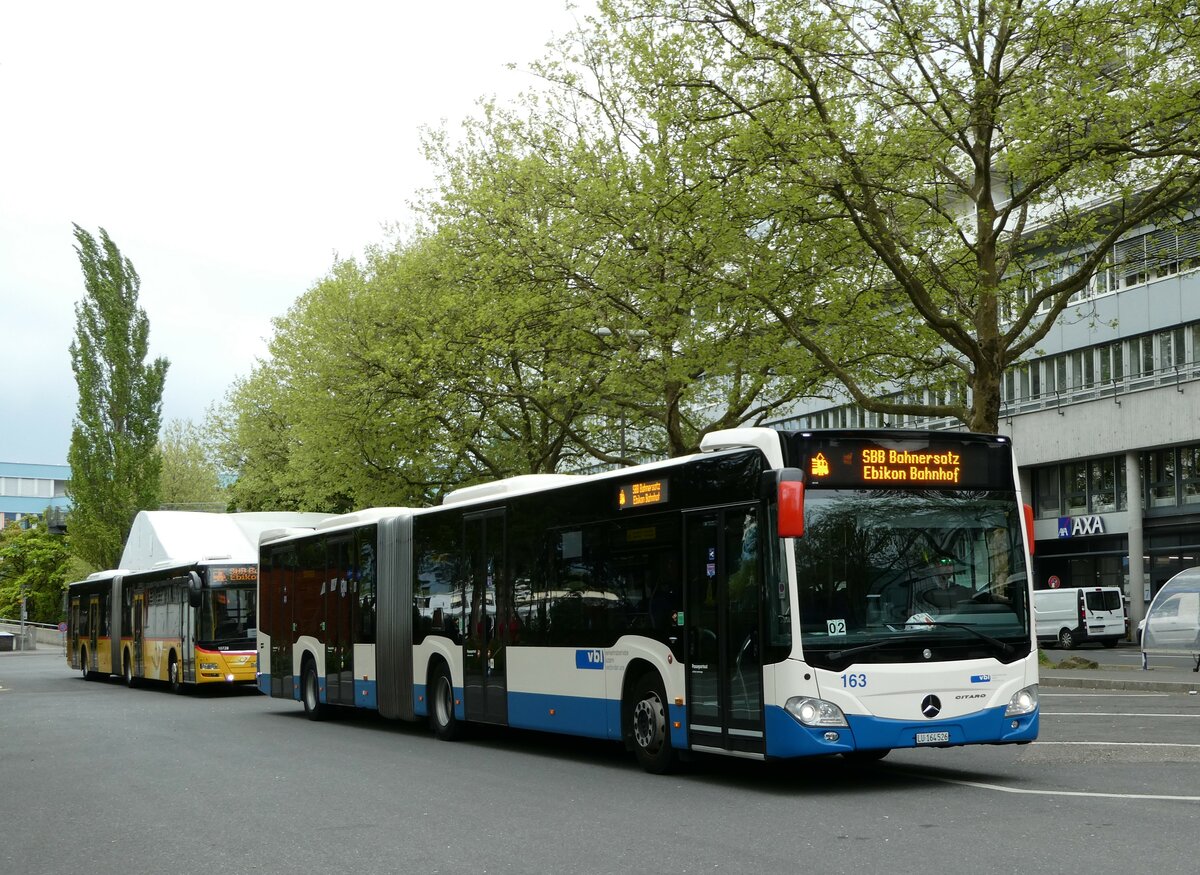 (235'227) - VBL Luzern - Nr. 163/LU 164'526 - Mercedes am 4. Mai 2022 in Luzern, Inseli-P