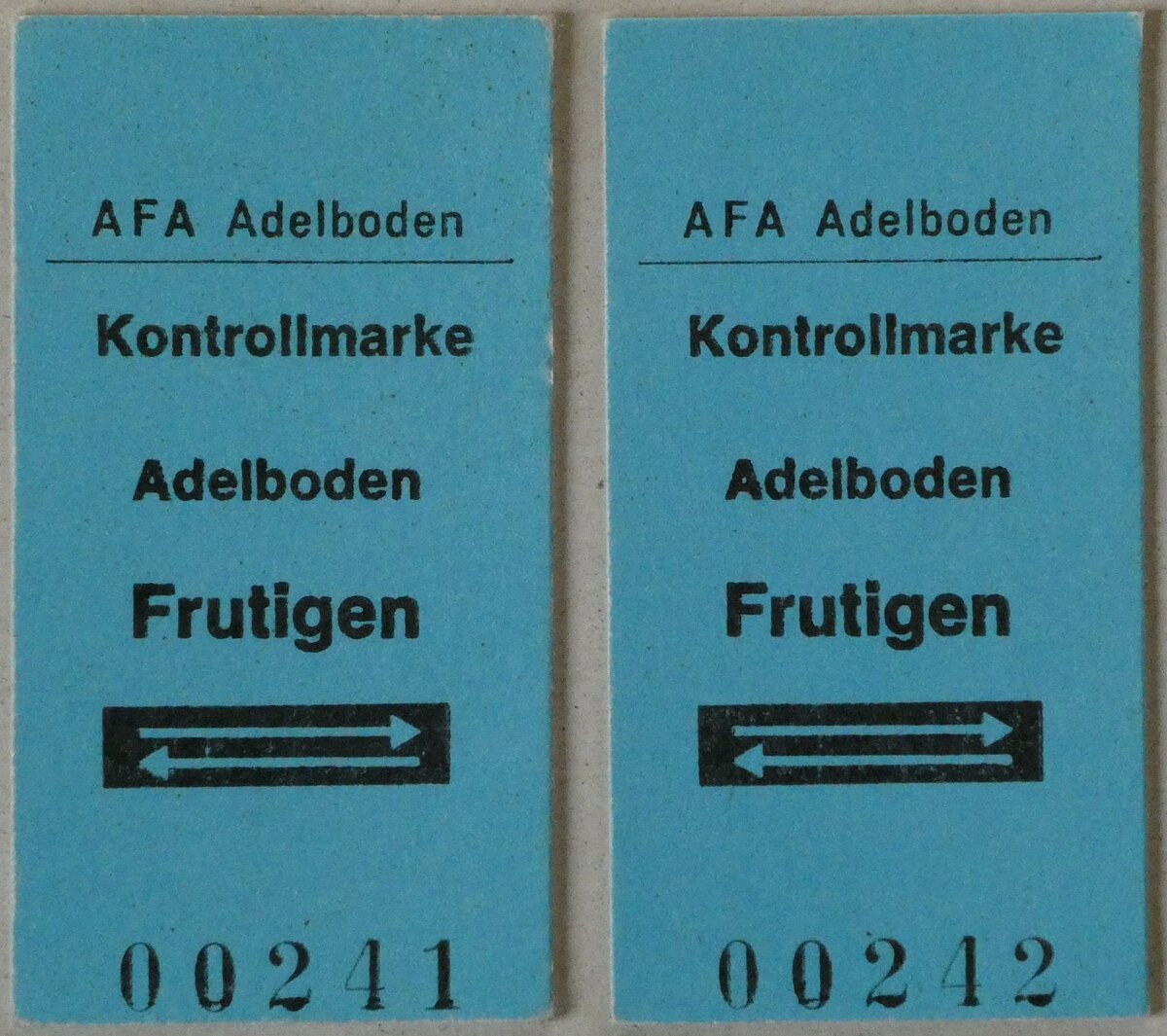 (235'548) - AFA-Einzelbillette am 9. Mai in Thun