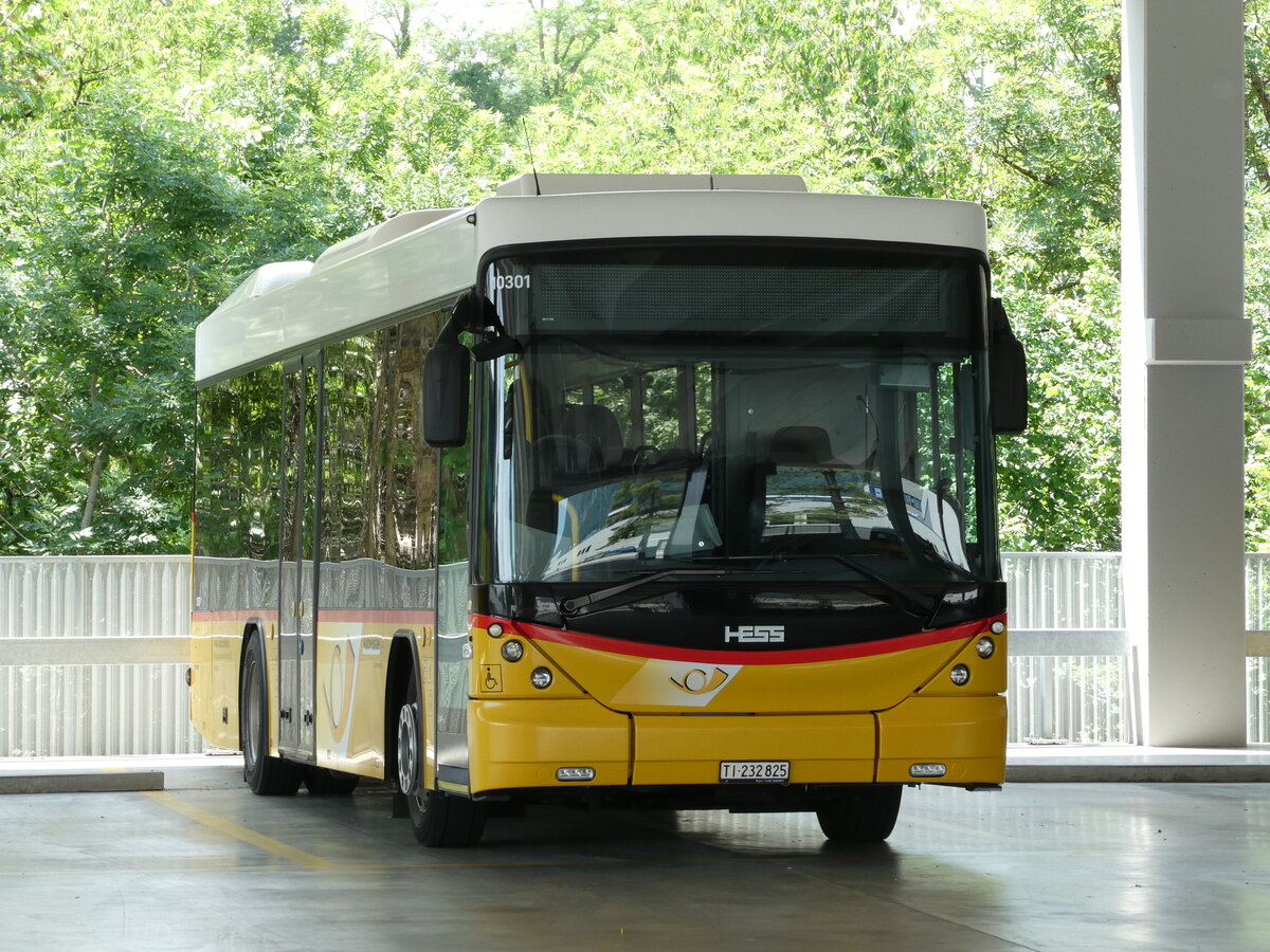 (236'335) - Autopostale, Mendrisio - TI 232'825 - Scania/Hess (ex Autopostale, Muggio) am 26. Mai 2022 in Mendrisio, Neue Garage