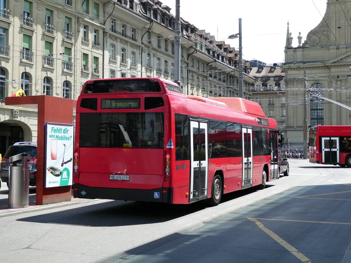 (236'515) - Bernmobil, Bern - Nr. 133/BE 624'133 - Volvo am 29. Mai 2022 beim Bahnhof Bern