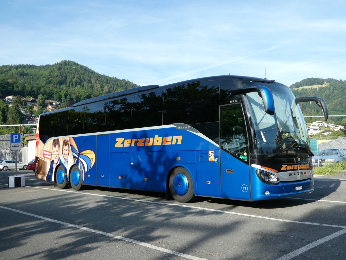 (237'198) - Zerzuben, Visp-Eyholz - Nr. 11/VS 55'832 - Setra am 14. Juni 2022 in Thun, Seestrasse