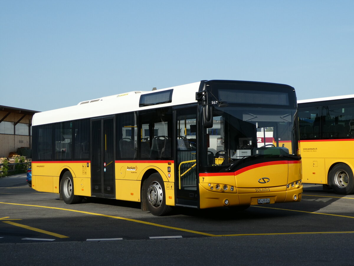 (237'214) - PostAuto Bern - Nr. 7/BE 435'814 - Solaris (ex Lengacher, Wichtrach Nr. 4) am 18. Juni 2022 in Kerzers, Interbus
