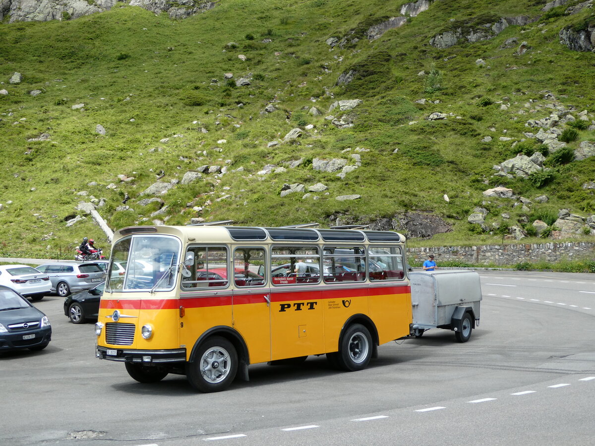 (237'990) - Schmid, Thrishaus - Nr. 9/BE 26'105 - Saurer/R&J (ex Geiger, Adelboden Nr. 9) am 10. Juli 2022 in Susten, Steingletscher