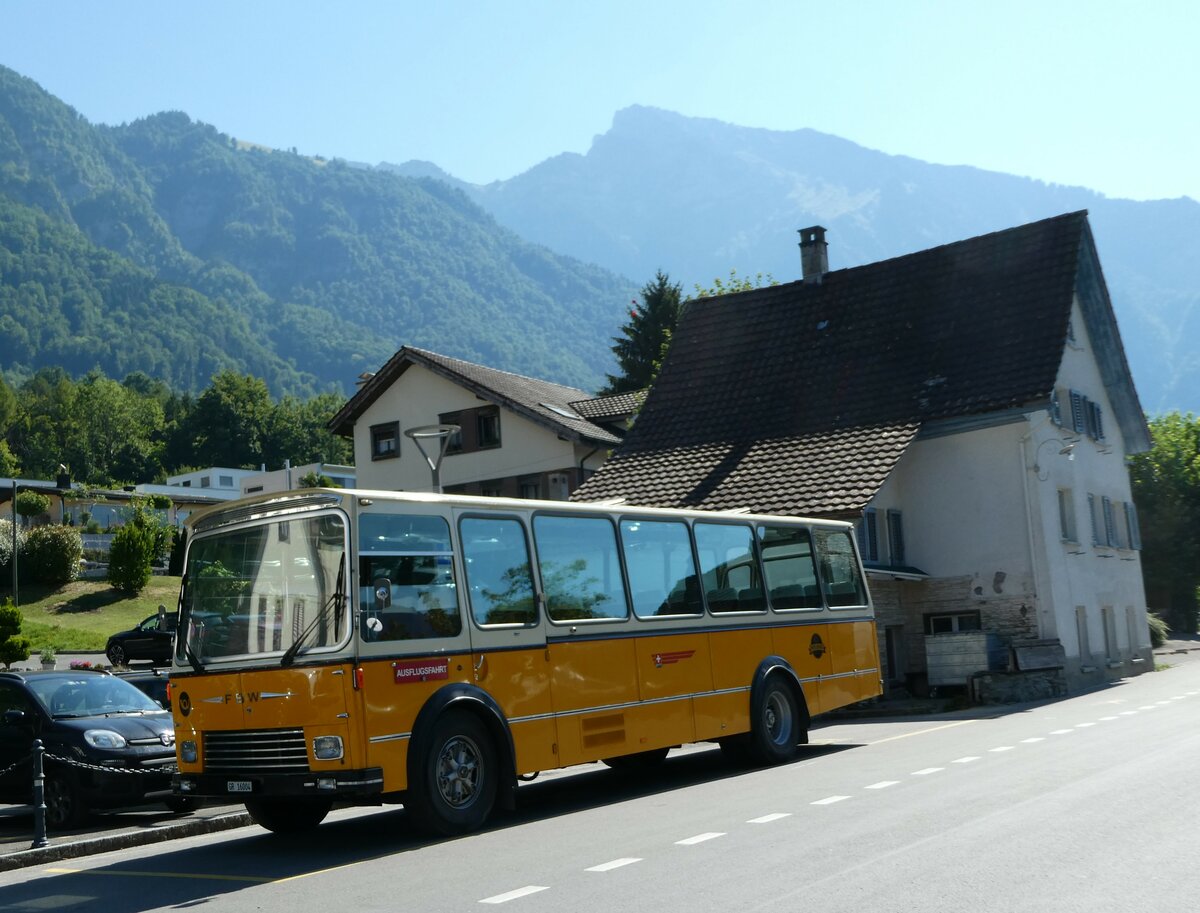 (238'217) - Wittwer, Chur - GR 16'004 - FBW/Gangloff (ex Eggenberger, Mriken; ex AVG Grindelwald Nr. 11; ex P 24'170) am 17. Juli 2022 in Walenstadt, Hotel Seehof