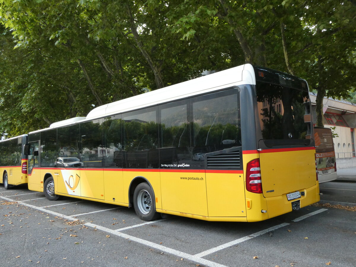 (238'352) - CarPostal Ouest - VD 203'041 - Mercedes (ex PostAuto Graubnden) am 24. Juli 2022 in Brig, Garage