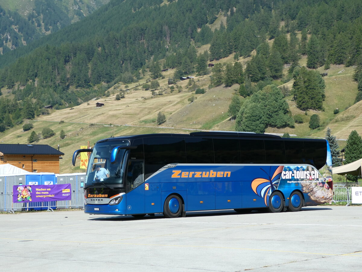 (238'382) - Zerzuben, Visp-Eyholz - Nr. 2/VS 44'605 - Setra am 24. Juli 2022 in Ulrichen, PostAuto-Terminal