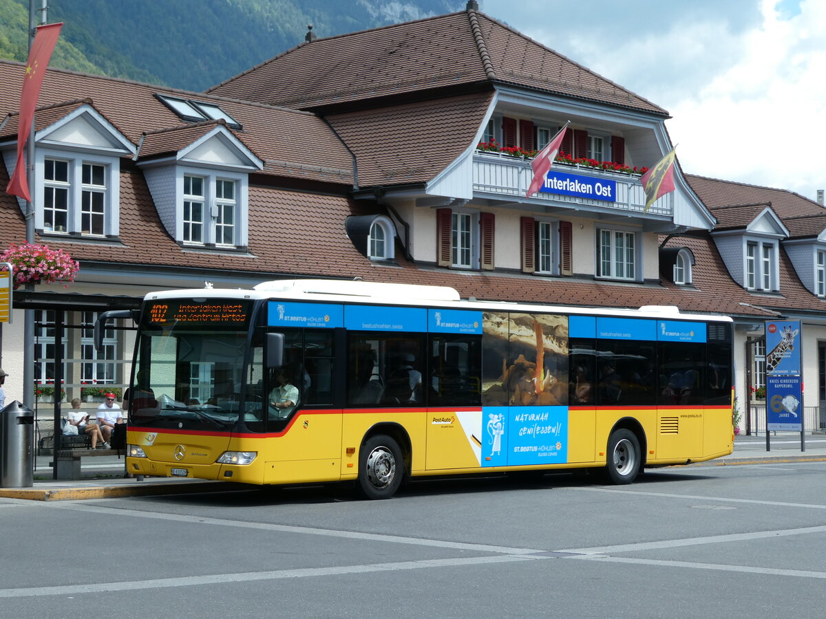 (238'601) - PostAuto Bern - BE 610'539 - Mercedes (ex BE 700'281; ex Schmocker, Stechelberg Nr. 2) am 30. Juli 2022 beim Bahnhof Interlaken Ost
