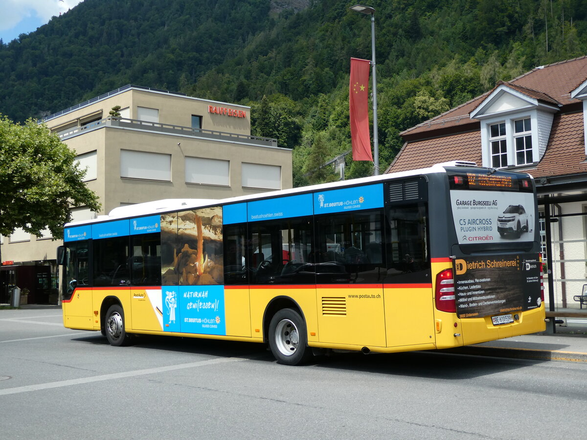 (238'602) - PostAuto Bern - BE 610'539 - Mercedes (ex BE 700'281; ex Schmocker, Stechelberg Nr. 2) am 30. Juli 2022 beim Bahnhof Interlaken Ost