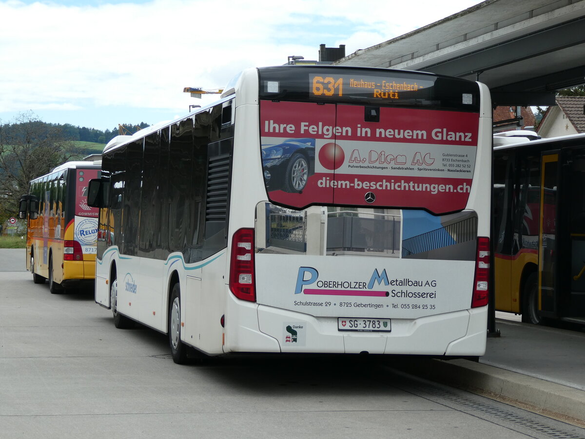 (239'269) - Schneider, Ermenswil - Nr. 8/SG 3783 - Mercedes am 20. August 2022 beim Bahnhof Uznach