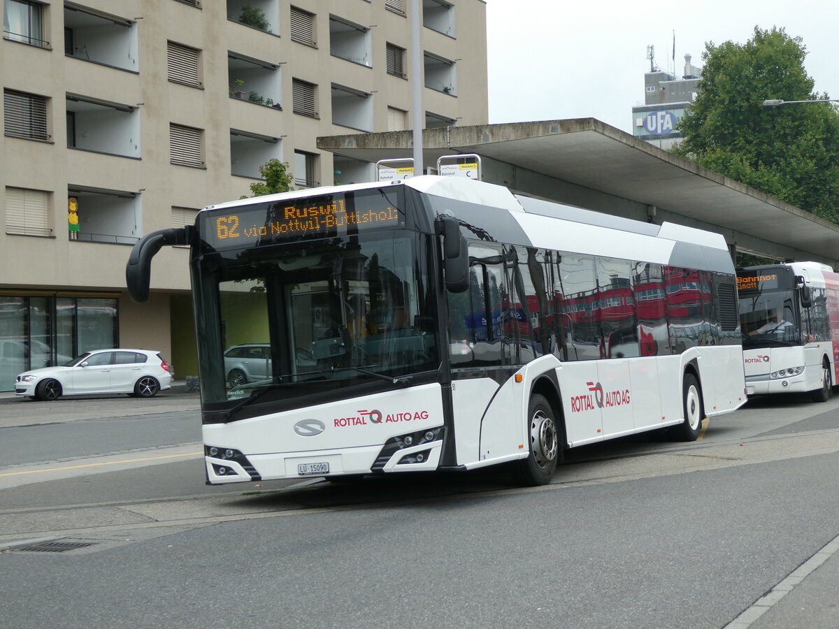 (239'489) - ARAG Ruswil - Nr. 51/LU 15'090 - Solaris am 27. August 2022 beim Bahnhof Sursee