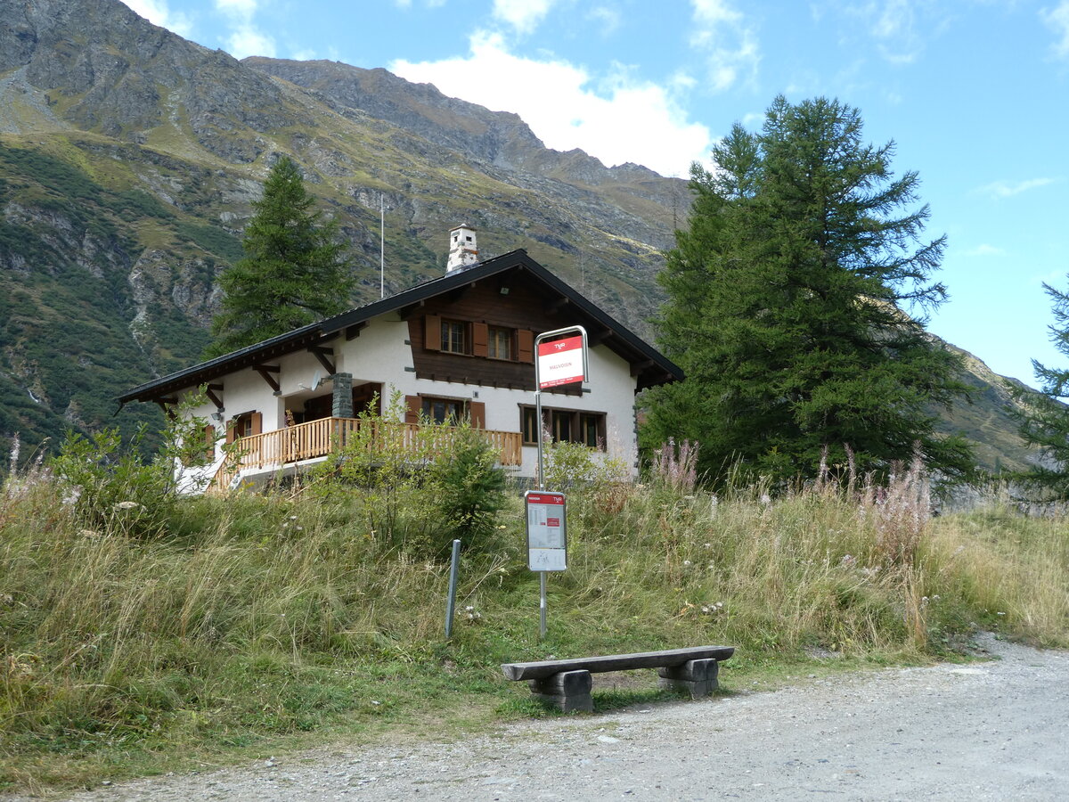 (239'931) - TMR-Haltestelle am 4. September 2022 in Mauvoisin